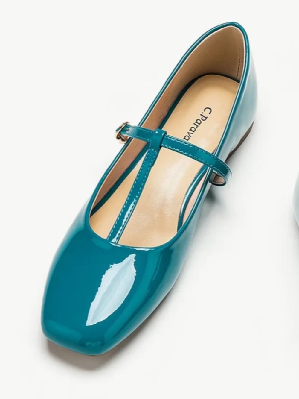 C Paravano T Strap Patent Leather Mary Jane’s Size 8.5